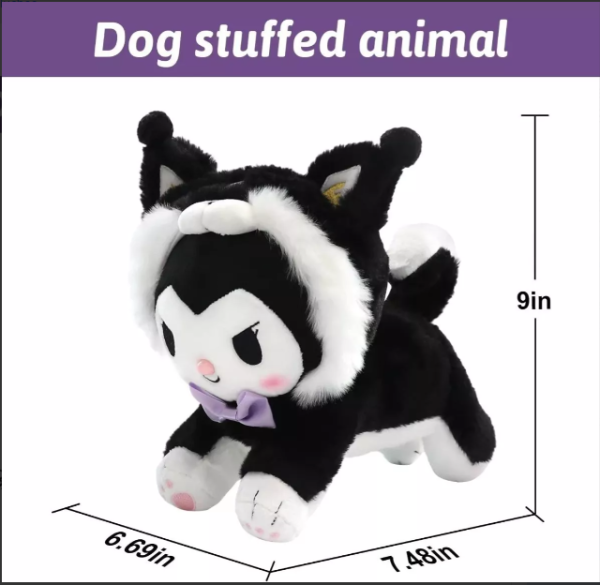 Lindo Peluche Kuromi Gatita 23 Cm Sanrio Kawaii Hello Kitty - Imagen 5