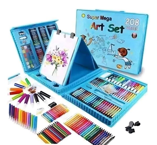 Super Mega Set de Arte 208 colores maleta de dibujos para niños - Imagen 2