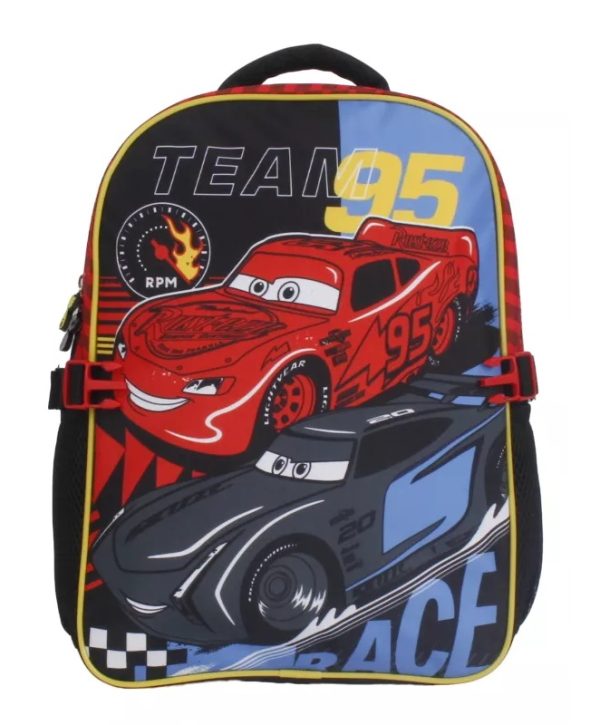 Pack 2 Mochila Con Lonchera Cars 3 Rayo Mcqueen 40 Cm Race - Imagen 2