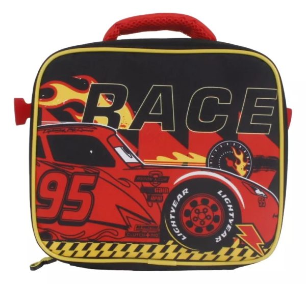 Pack 2 Mochila Con Lonchera Cars 3 Rayo Mcqueen 40 Cm Race - Imagen 3