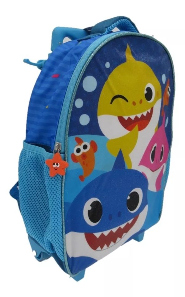 Mochila Baby Shark 2 Con Ruedas 40 Cm Intek 12L - Imagen 2
